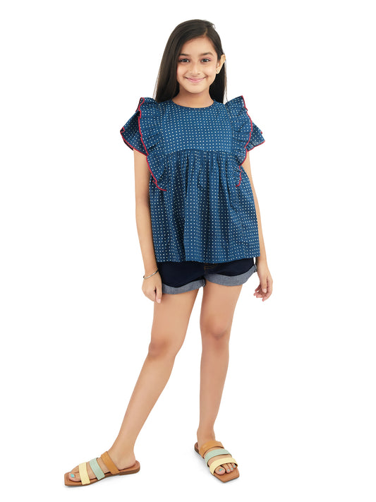 Olele® Polka Ruffle Top