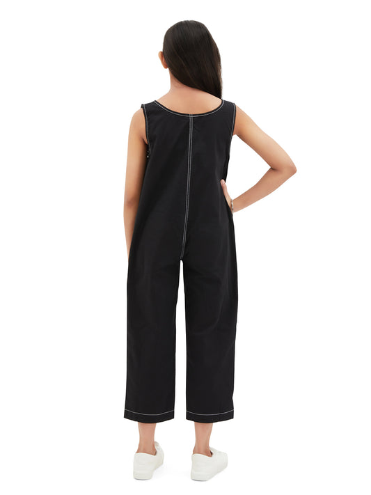 Olele® Jupiter Jumpsuit - Black Cotton Twill