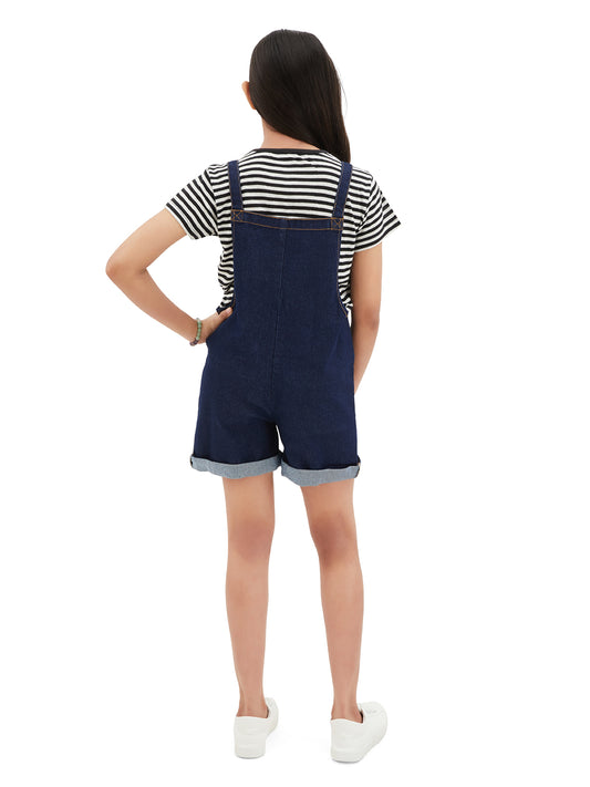 Olele® Girls Firangi Romper - Denim