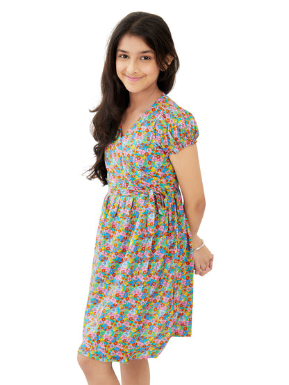 Olele® Wrap Dress - Printed Rayon