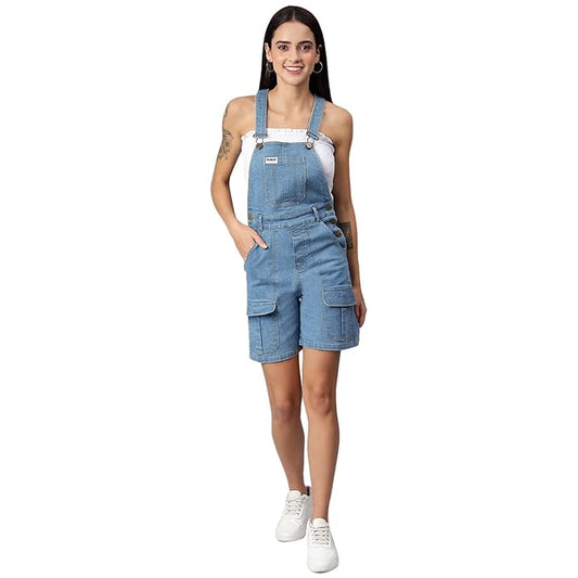 Finsbury London® Women's Denim ROMPERS Playsuit with Thai Over Pockets