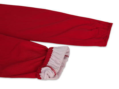 Olele® Girls Cotton Linen Jumpsuit - Lipistik Red