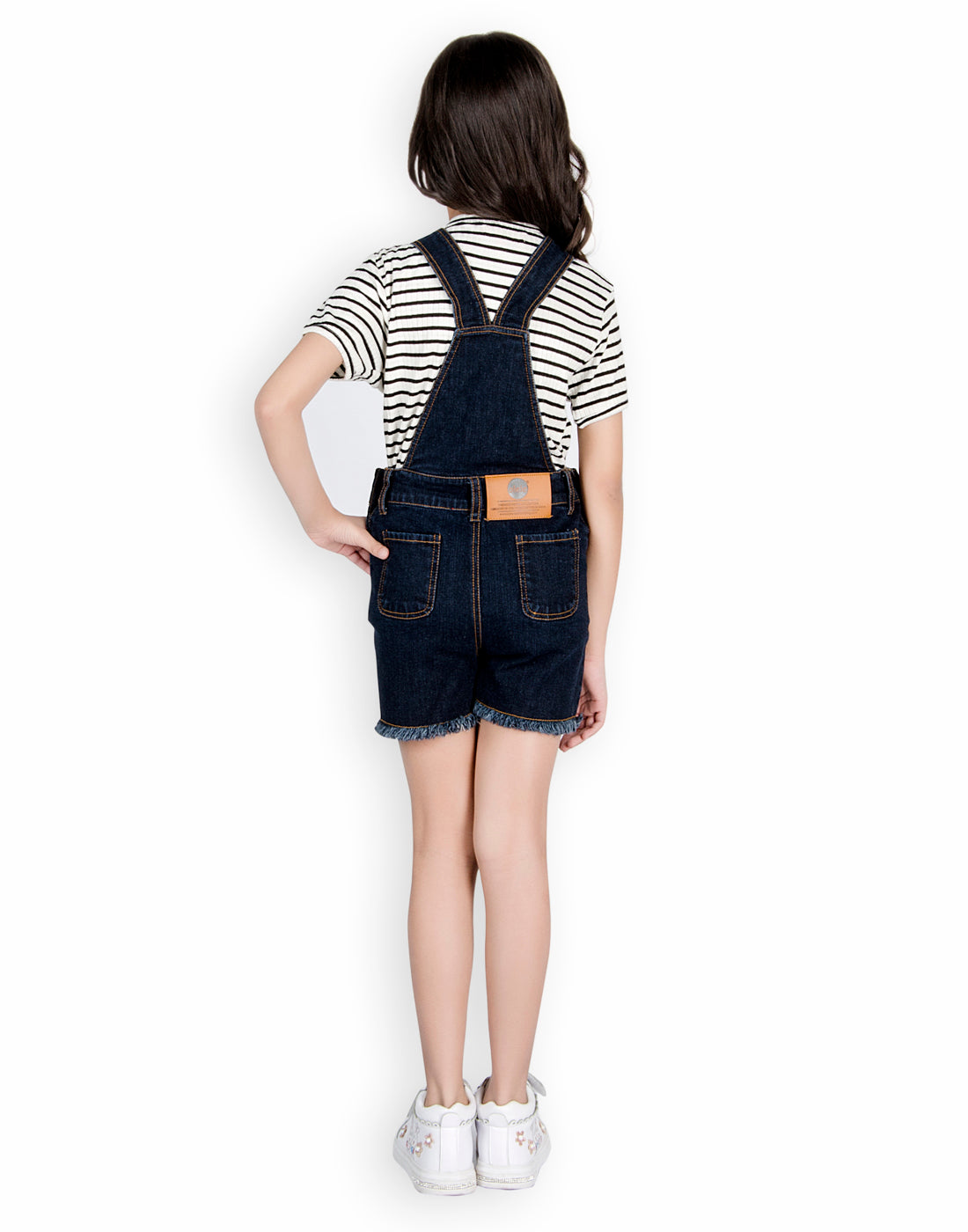 Olele® Girls Midnight Blue Denim Playsuit