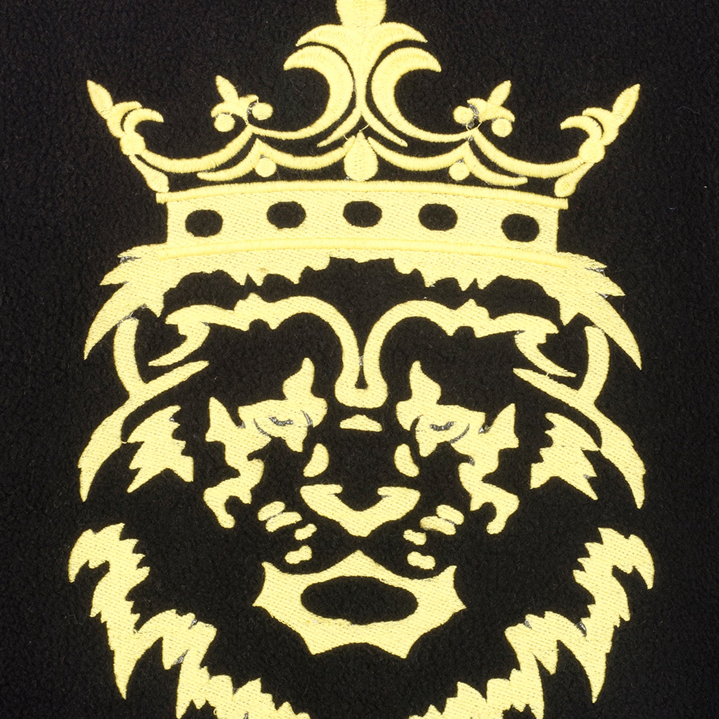 Olele® Girls Black Fleece Sweatshirt with Yellow Lion Embroidery