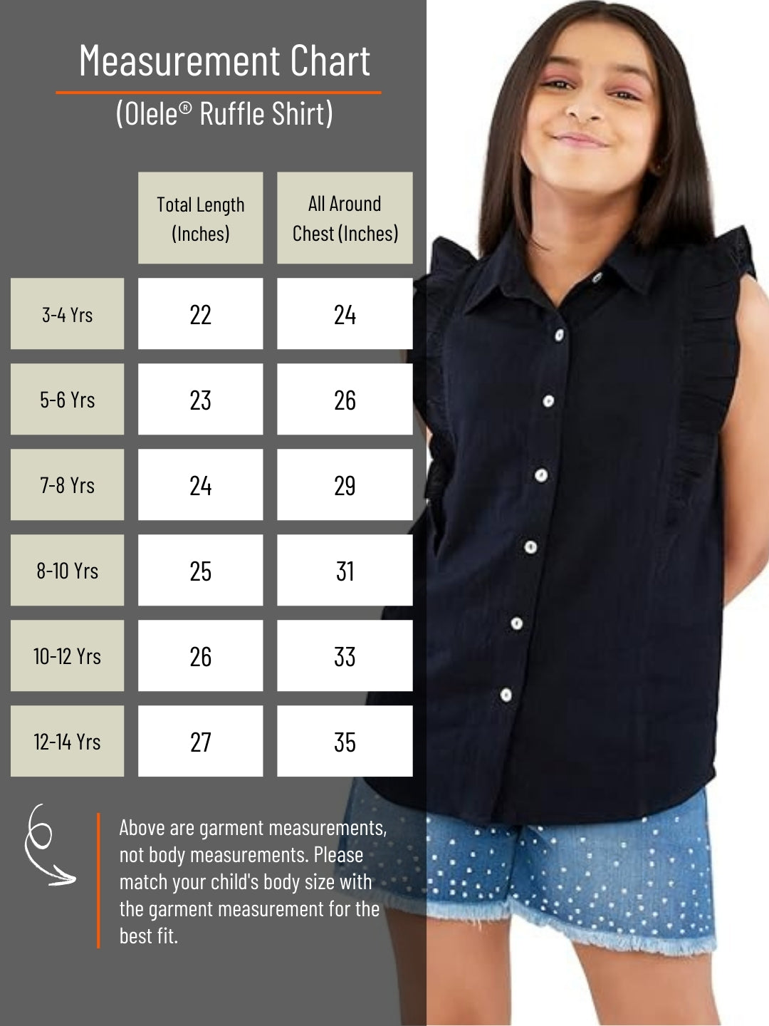 Olele® Ruffle Shirt Cotton Linen