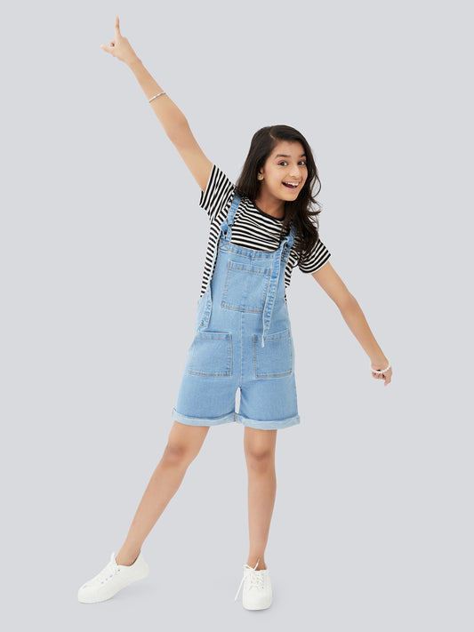 Olele® Girls Firangi Romper - Cotton Denim