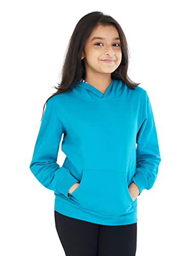 Olele® Girls French Terry Hoodie Sweatshirt - Teal Color
