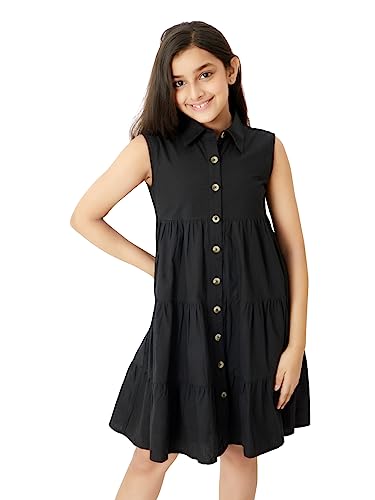 Olele® Stella Dress - Black Cotton Linen