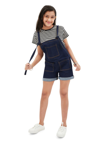 Olele® Girls Firangi Romper - Denim