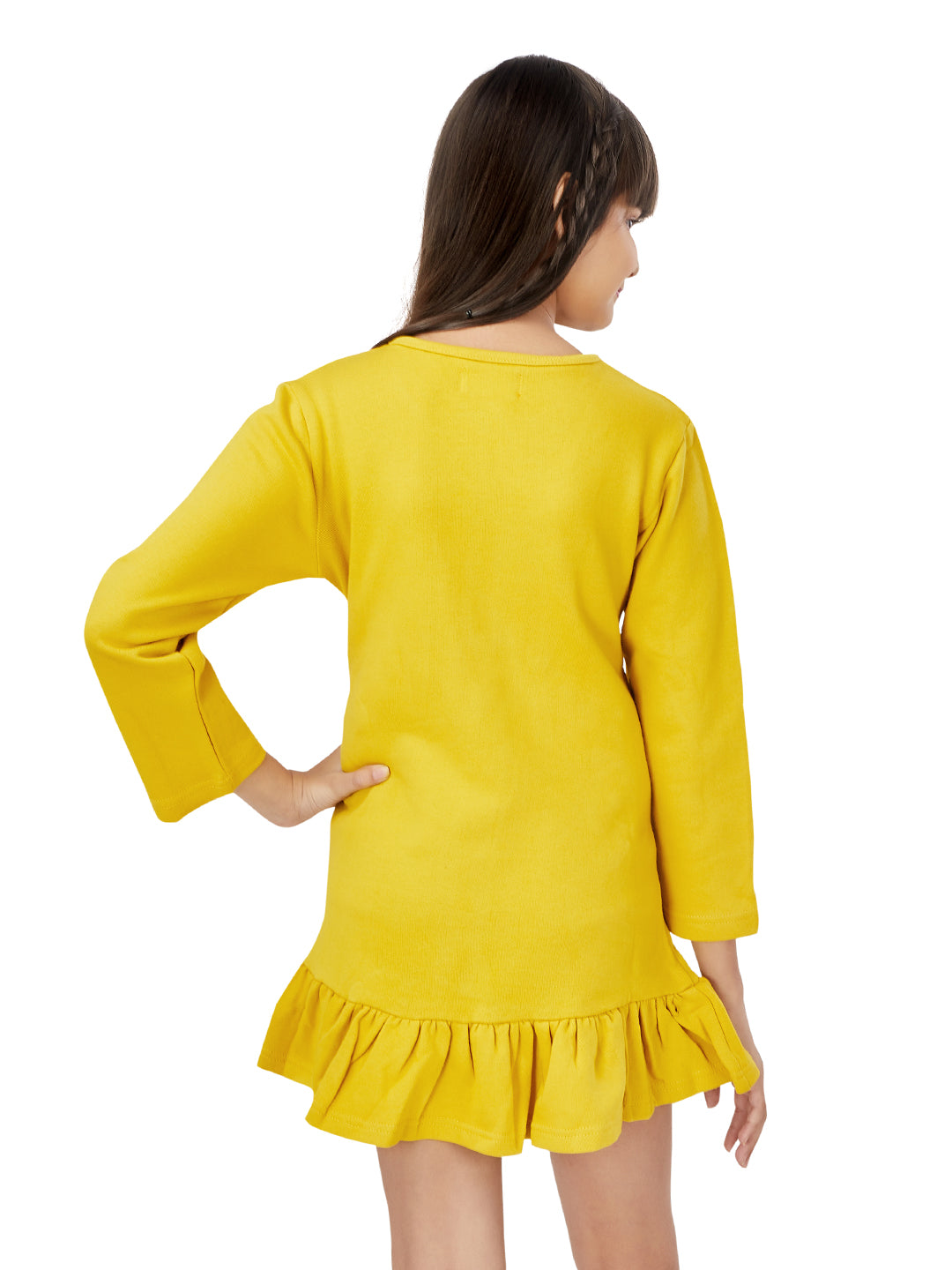Olele® Girls Fleece Yellow Jacket with Front Zipper