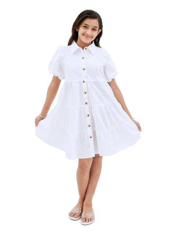 Olele® Lucy Shirt Dress - White