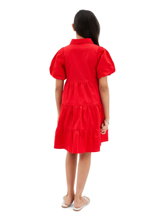 Olele® Lucy Shirt Dress - Apple Red