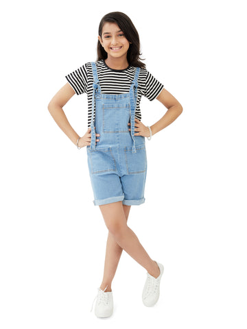 Olele® Girls Firangi Romper - Cotton Denim