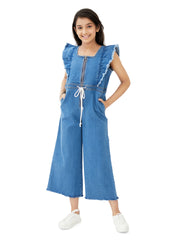 Olele® Girls Zipper June Jumpsuit - Denim