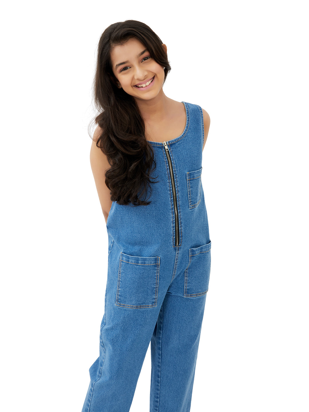 Olele® Girls Jupiter Jumpsuit Denim - Main Image
