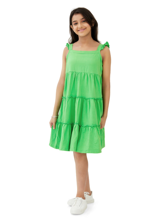 Olele® Ginny Cotton Dress - Green