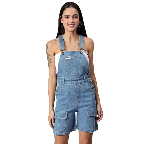 Finsbury London® Women's Denim ROMPERS Playsuit with Thai Over Pockets