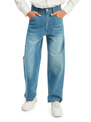 Olele® Boys Cotton Denim Regular Fit Jeans Pant - Light Blue