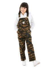 Olele®  Full Length Camouflage Cotton Dungaree - Girls