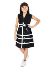 Olele® Girls Sophia Dress - Black Cotton