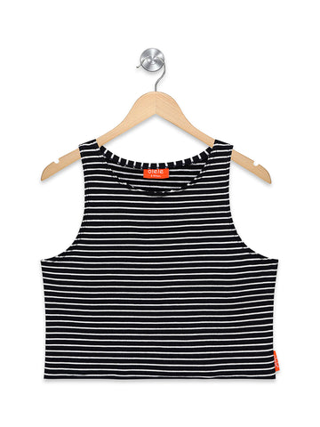 Olele® Girls Strip Cotton Crop Top - Blue