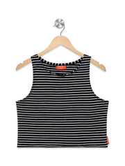 Olele® Girls Strip Cotton Crop Top - Blue