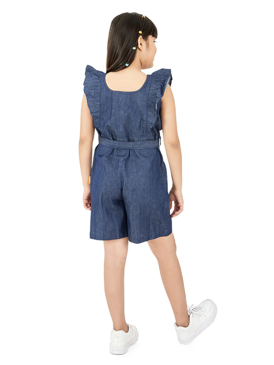 Olele® Girls May Romper - Cotton Light Weight Denim
