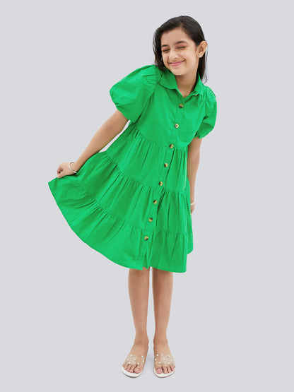 Olele® Lucy Shirt Dress - Forest Green