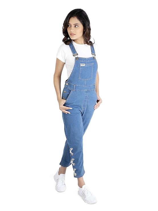 Finsbury London Eyelet Denim Women Dungaree