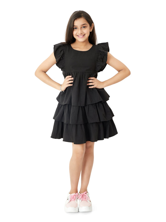 Olele® Lilli Layer Dress - Cotton Linen Black