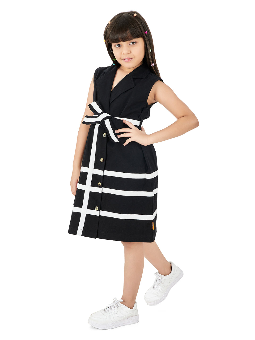 Olele® Girls Sophia Dress - Black Cotton