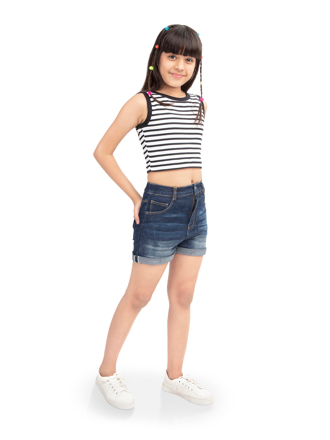 Olele® Girls Cotton Denim Shorts