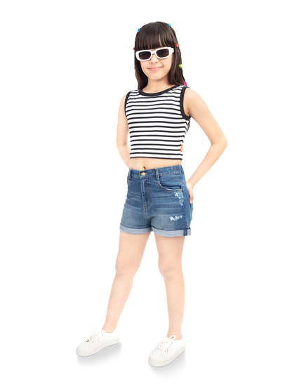 Olele® Girls Cotton Denim Shorts