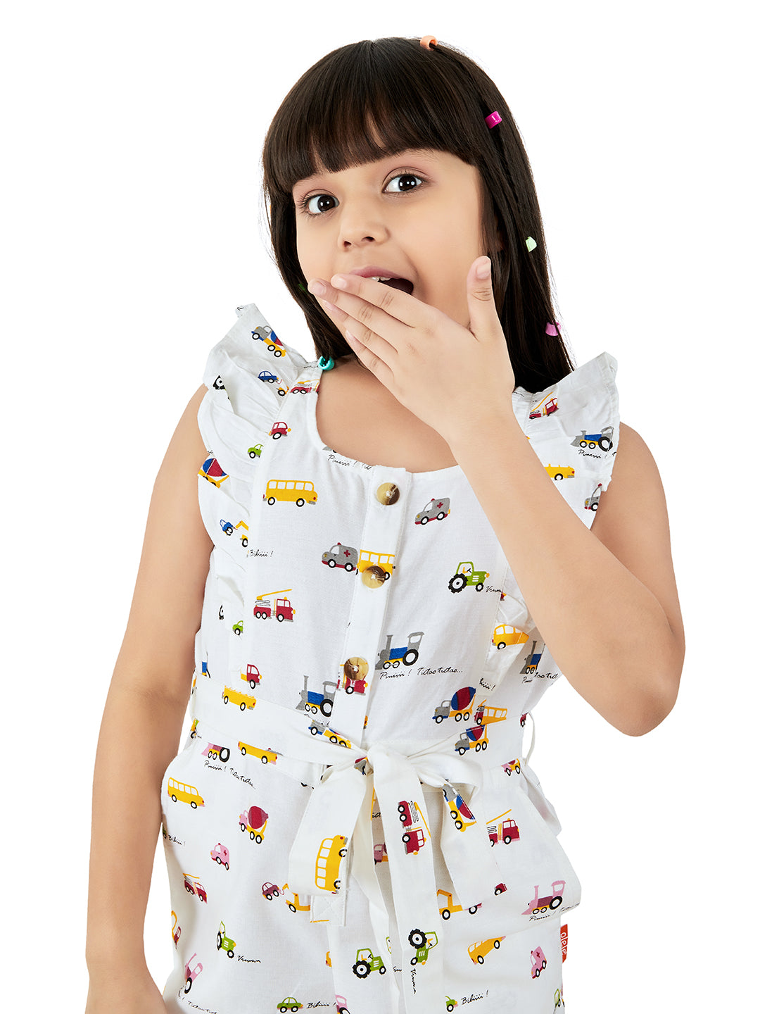 Olele® Girls May Romper - Toys Printed Cotton