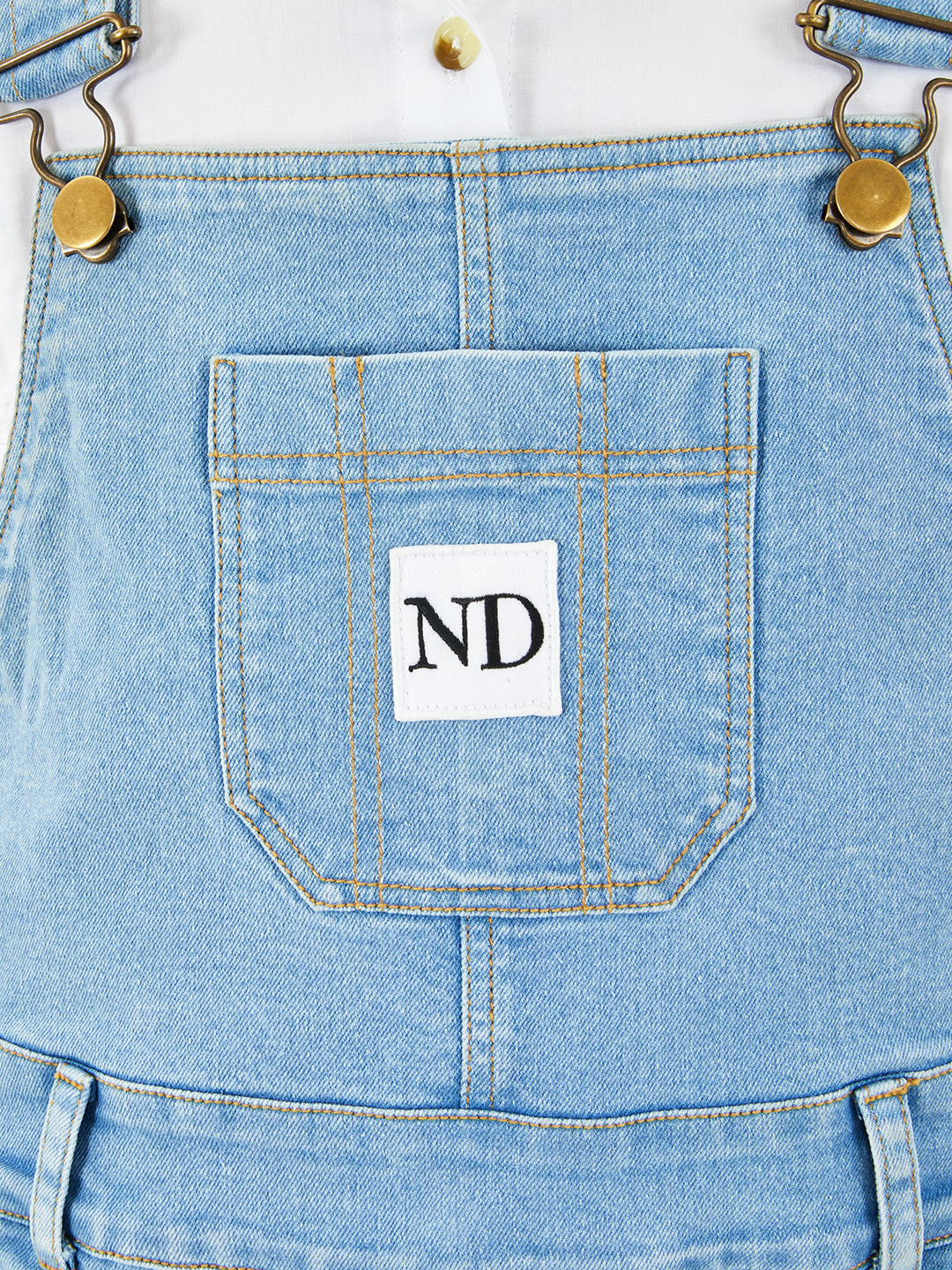 Naughty Dungaree® Full Length Ombre Bio Washed Cotton Denim Dungaree - Girls