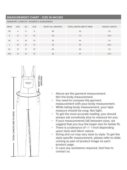 FINSBURY LONDON Red Twill Women Dungaree | Raguler Fit | Side Buttons | Adjustable Shoulder Straps |