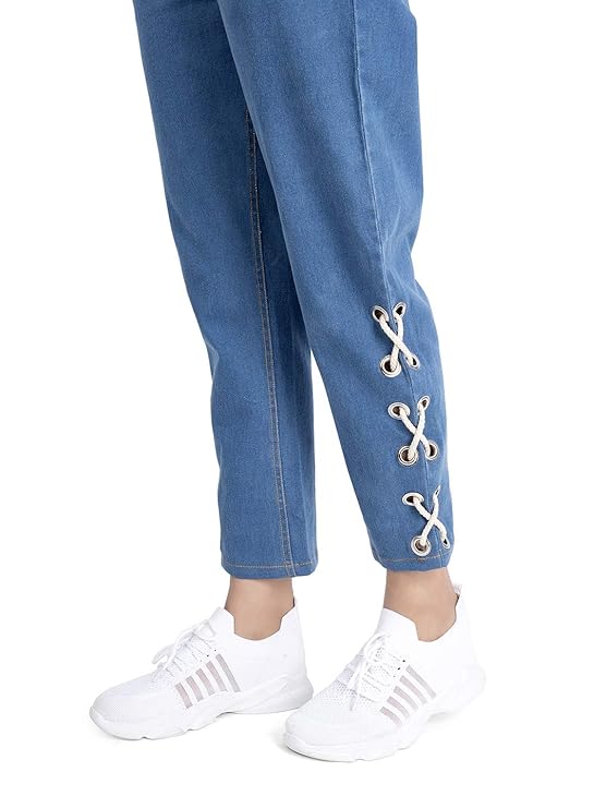 Finsbury London Eyelet Denim Women Dungaree