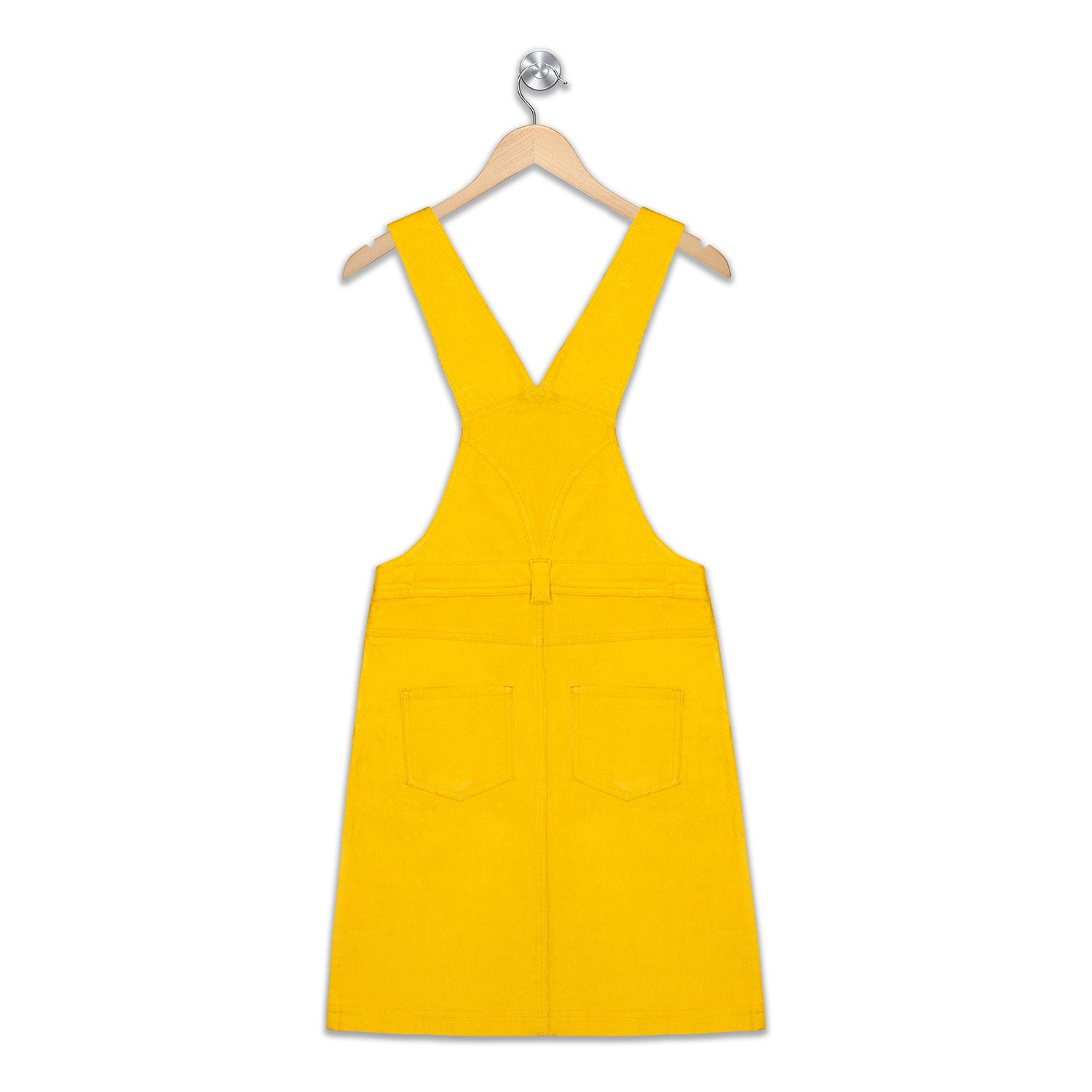 Yellow dungaree dress hotsell