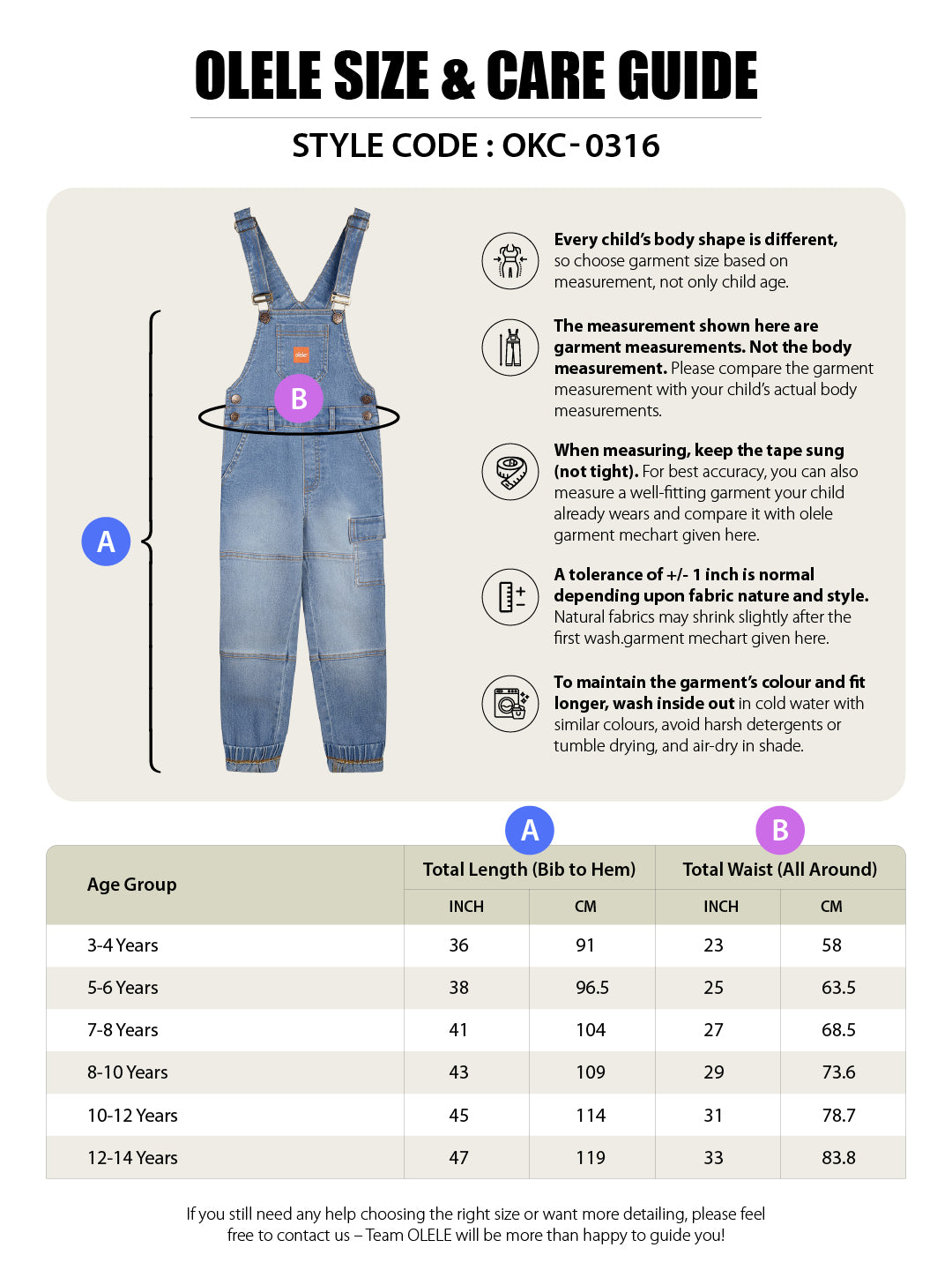 Olele® Boys Dungaree