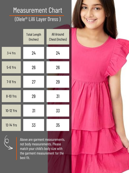 Olele® Lilli Layer Dress - Cotton Linen Hot Pink