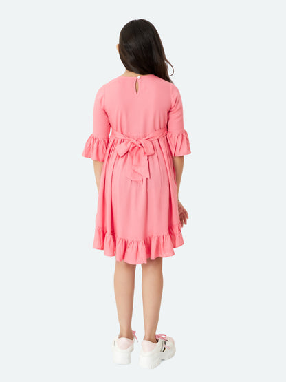 Olele® Hillary High-Low Dress - Muted Pink Rayon
