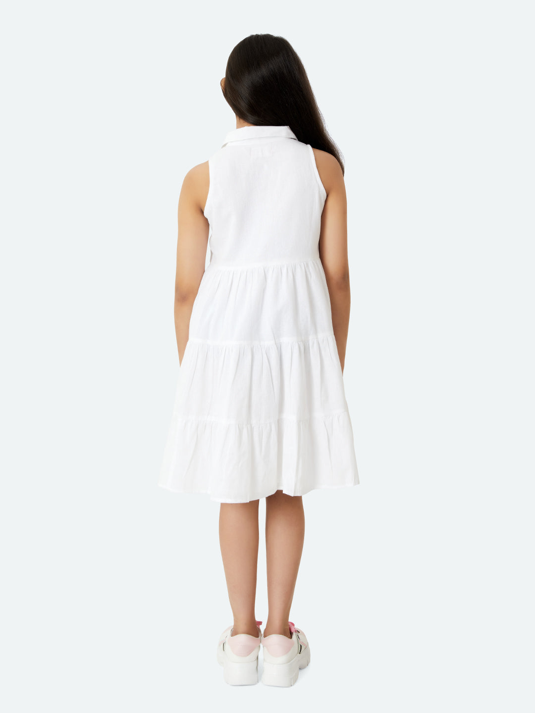Olele® Stella Dress - White Cotton Linen