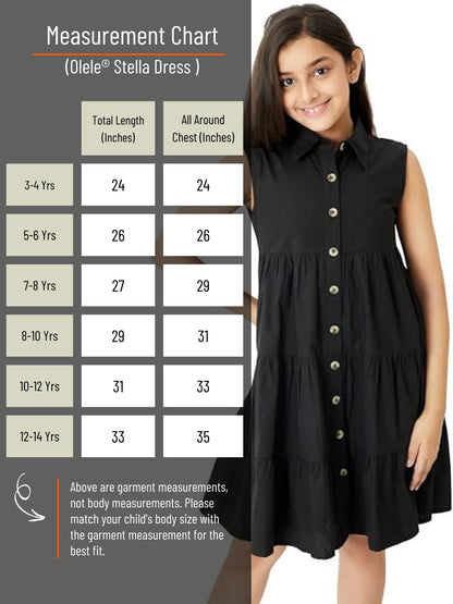 Olele® Stella Dress - Black Cotton Linen