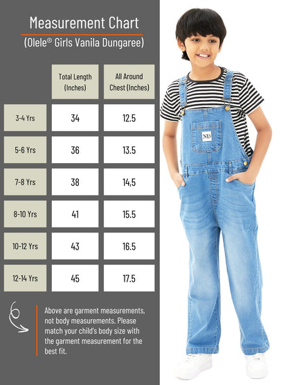 Olele® Boys Vanila Dungaree - Denim