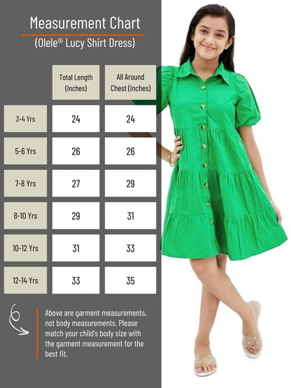 Olele® Lucy Shirt Dress - Forest Green