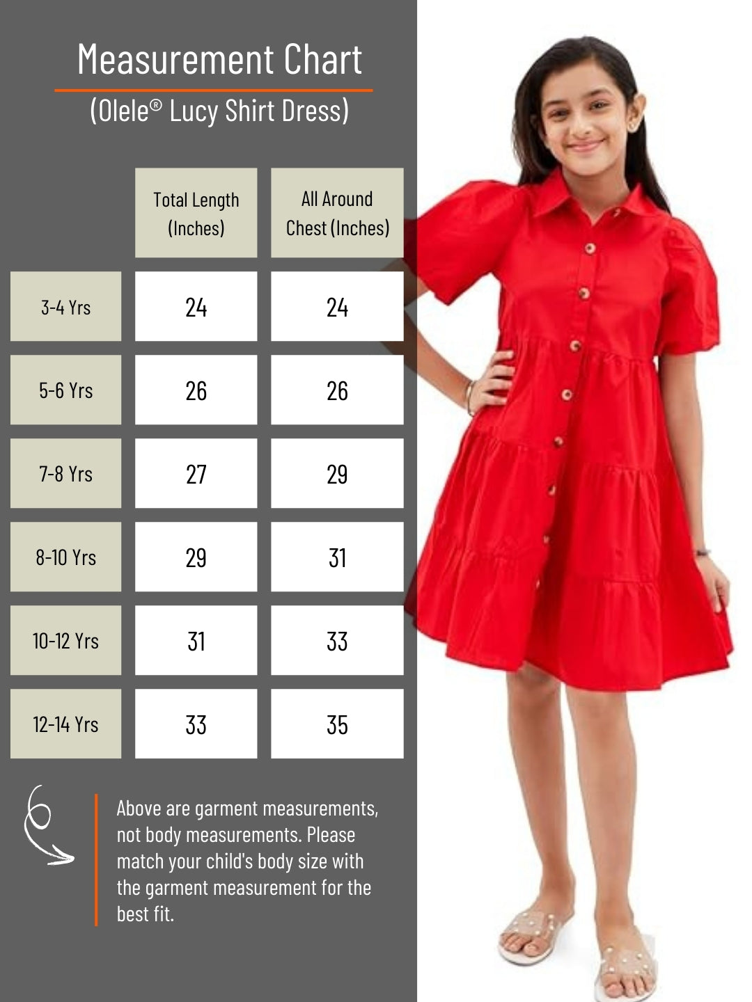 Olele® Lucy Shirt Dress - Apple Red