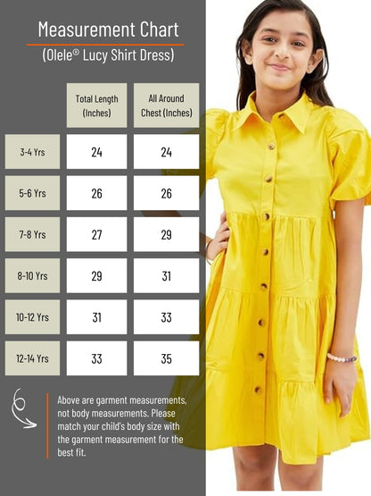 Olele® Lucy Shirt Dress - Turmeric Yellow