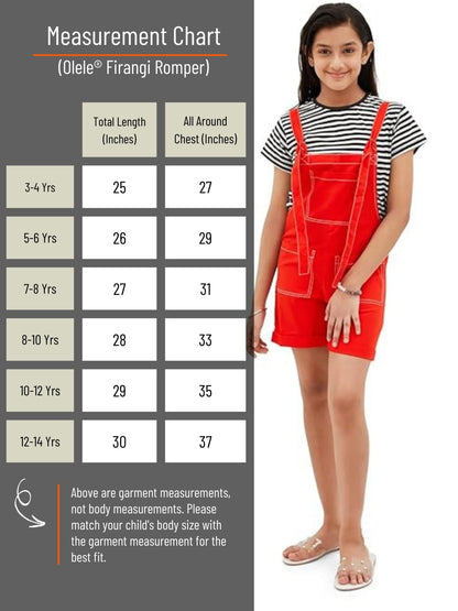 Olele® Firangi Romper - Red Cotton Twill