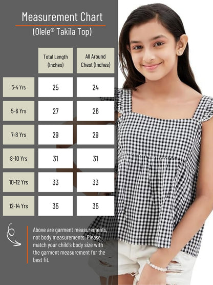 Olele® Takila Top - Black and White Cotton Gingham