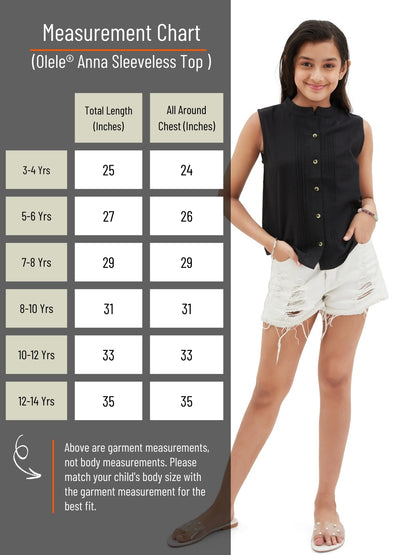 Olele® Anna Sleeveless Top - Black Cotton Linen